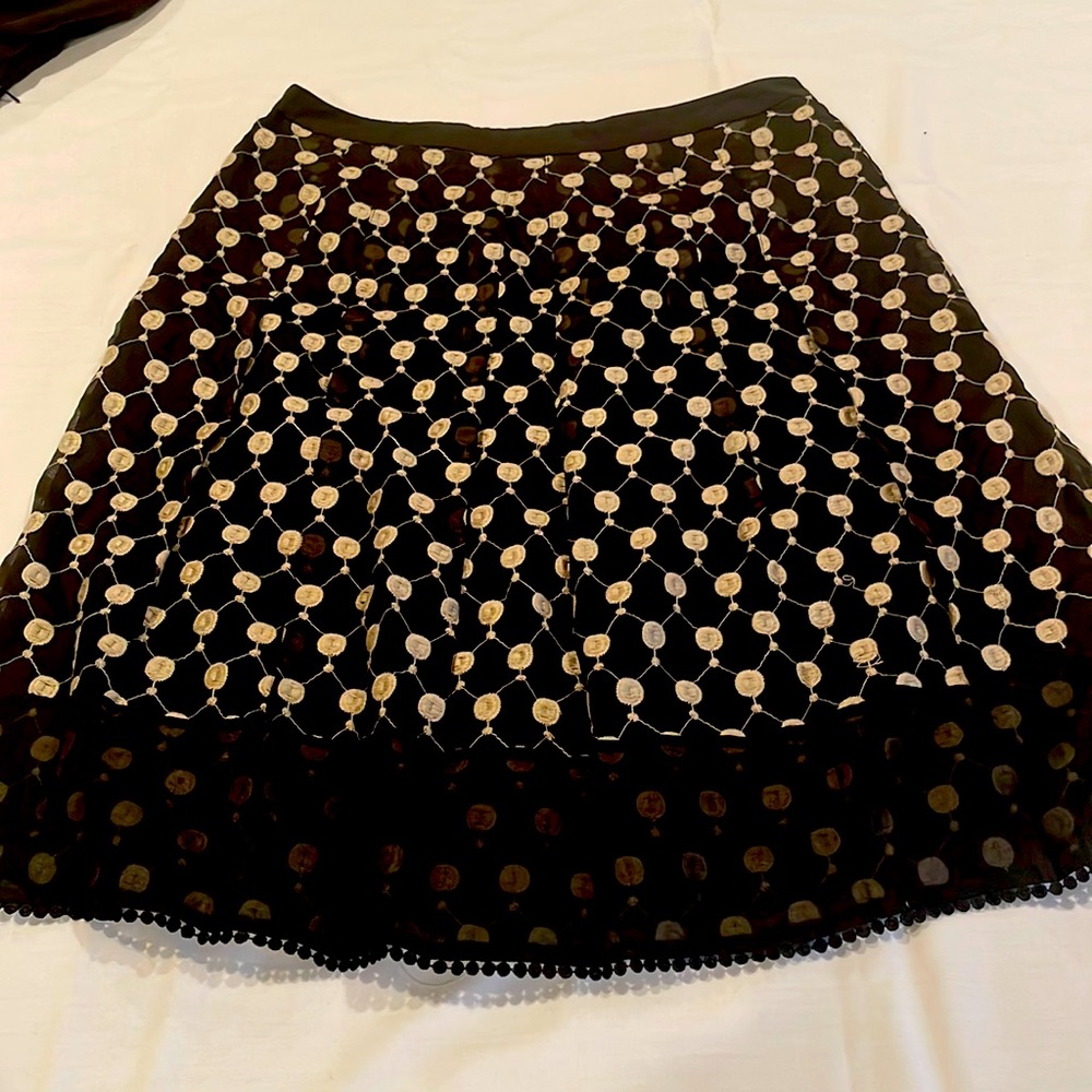 Vintage Ann Taylor Black and Taupe Skirt